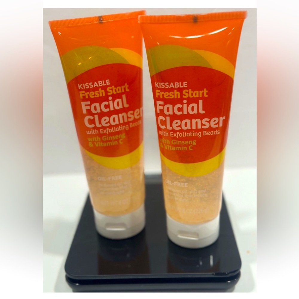 Kissable Fresh Start Facial Cleanser With Exfoliating Beads Set of 2 - 8oz.